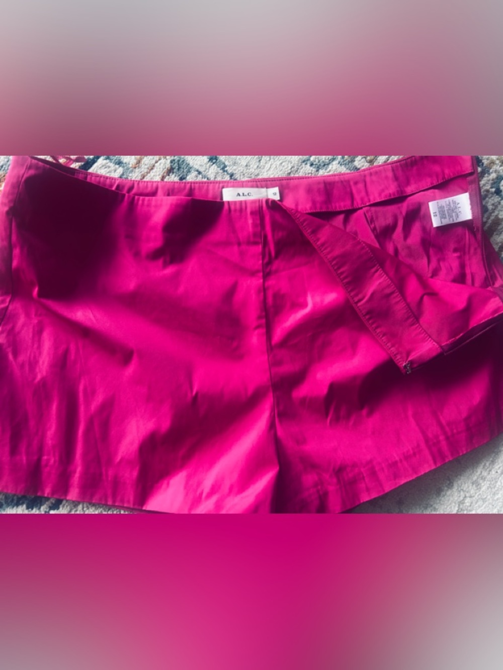 A.L.C. Hot Pink Mini Skirt Italian fabrique
